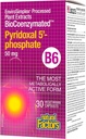Czynniki naturalne Bioenzymated Pirodoxal 5 '-Fosfat 50mg 30 VCaps