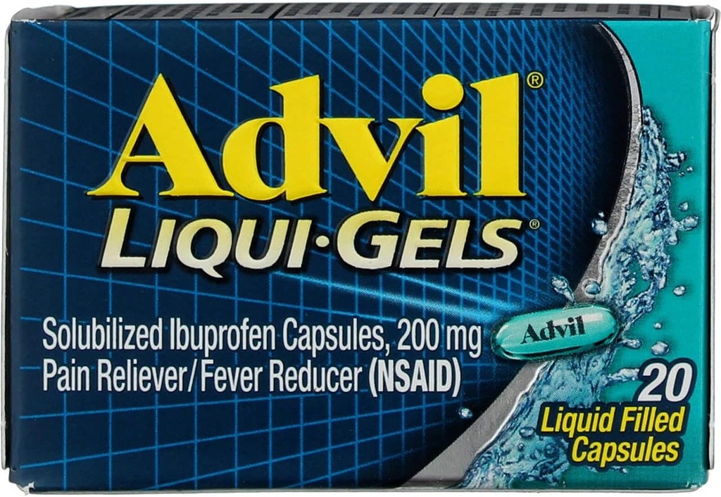Advil Pain Reliever / Fever Reducer Liqui- żele 20 CP - Kup opakowania i zapisać (Opakowanie 2)
