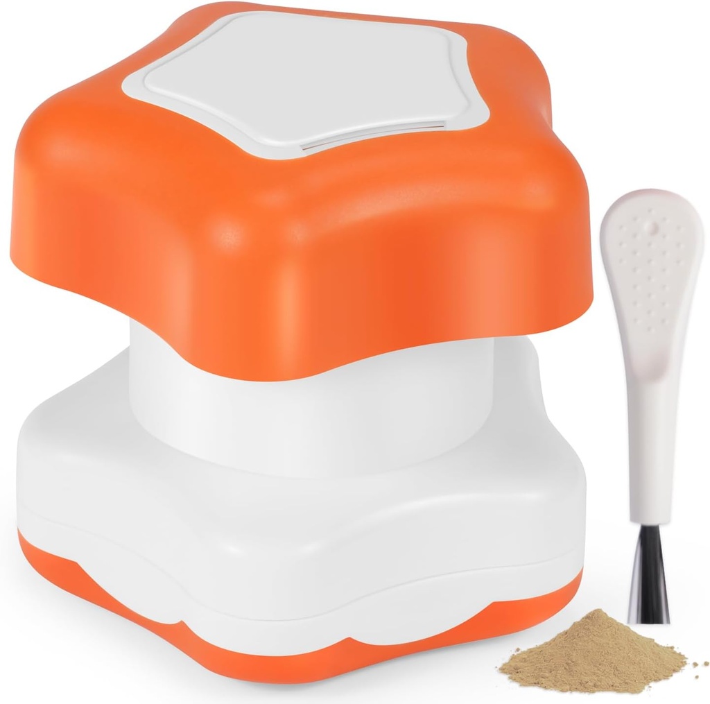 Johnbee Pill Crusher, Pill Grinder Fine Powder Extremely Fine. Magazyn. Pill Crushers dla osób starszych, rodziny i zwierząt domowych. Krzemionkowe krawędzie. Grind wielu tabletek na raz - Czyszczenie pędzla (Orange)