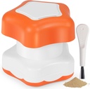 Johnbee Pill Crusher, Pill Grinder Fine Powder Extremely Fine. Magazyn. Pill Crushers dla osób starszych, rodziny i zwierząt domowych. Krzemionkowe krawędzie. Grind wielu tabletek na raz - Czyszczenie pędzla (Orange)