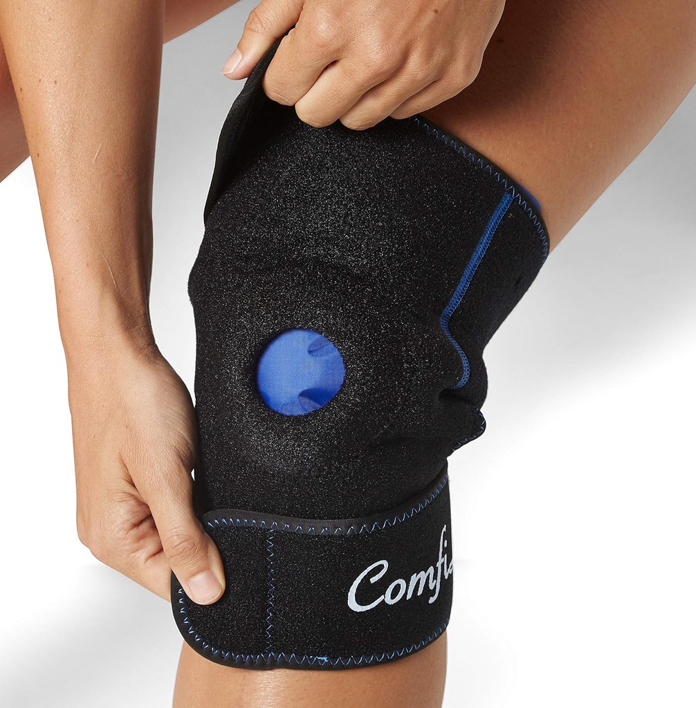 ComfiLife Kolano Ice Pack z opakowaniem wielokrotnego użytku Hot & Cold Therapy Gel Pack Regulowane wsparcie kompresji urazów, Ból, Chirurgia, zapalenie stawów, Meniscus i więcej
