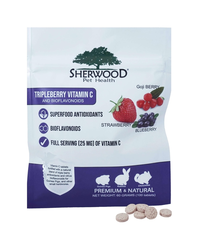 Witamina C i bioflawonoidy firmy Sherwood Pet Health (100 tabletek - 60 gramów)