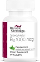 Bariatric Advantage B-12 Speedy Melts, Vitamin B12 1000 mcg Supplement, Fast Melting with 200 mcg of Folic Acid for Nutritional Support - Peppermint, 90 Count