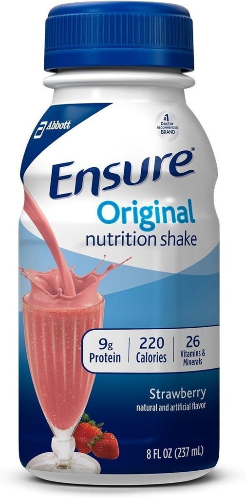 Ensure Original Nutrition Shake, Strawberry, 8 Ounces, 6 Count