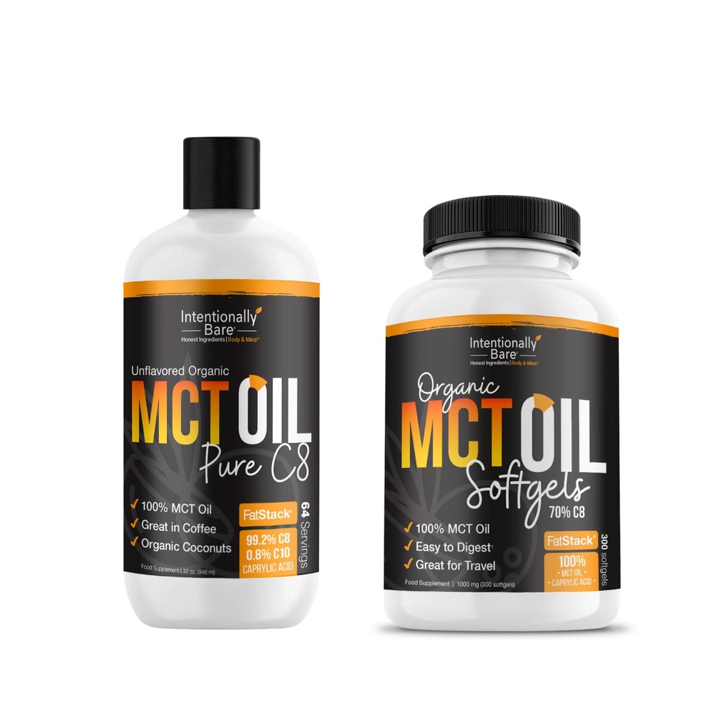 MCT Oil Capsules i Pure C8 MCT Oil Bundle.
