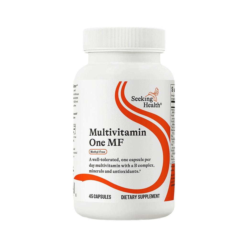 Seeking Health Multivitamine One MF - MTHFR Suplement wsparcia z kwasem folinowym i witaminą B12 - Easy- to- Digest - Kapsułka wegetariańska wolna od metyli - 45 Kapsułki wegetariańskie