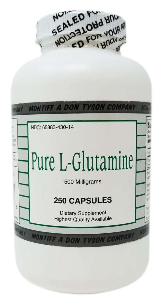 Czysty L glutamina 500 mg 250 kapsli
