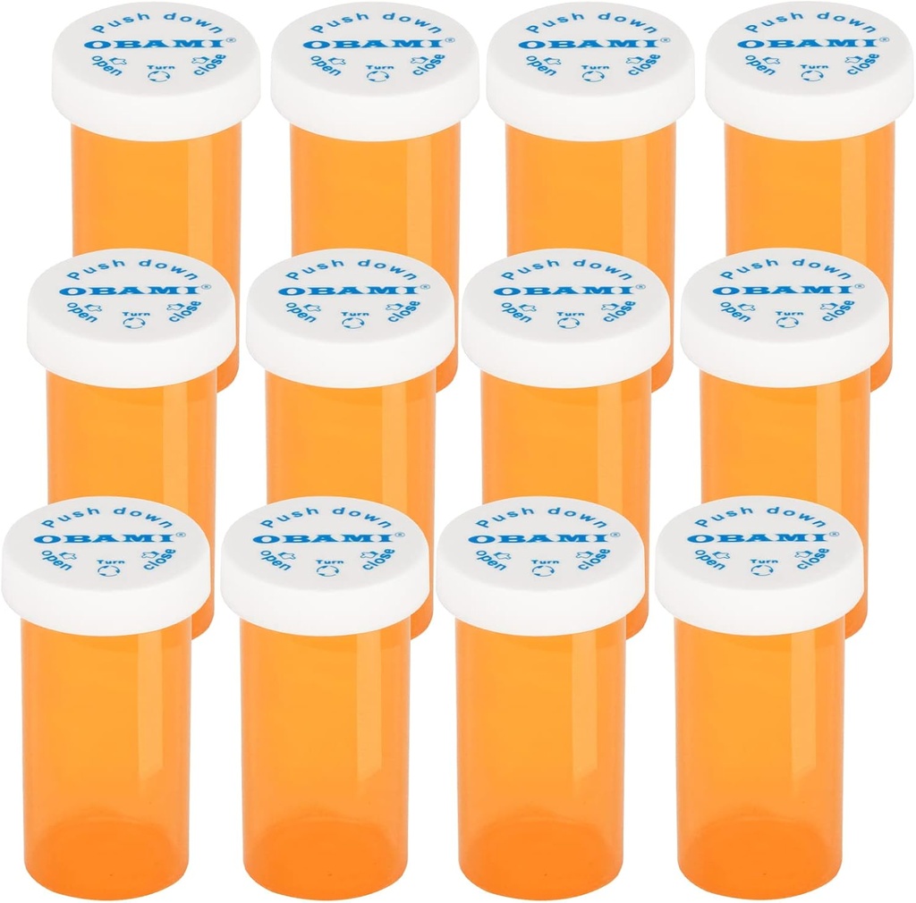 Fiolka na receptę, Pojemnik na leki, Dispenser Organizer (12szt., 30 Dram)