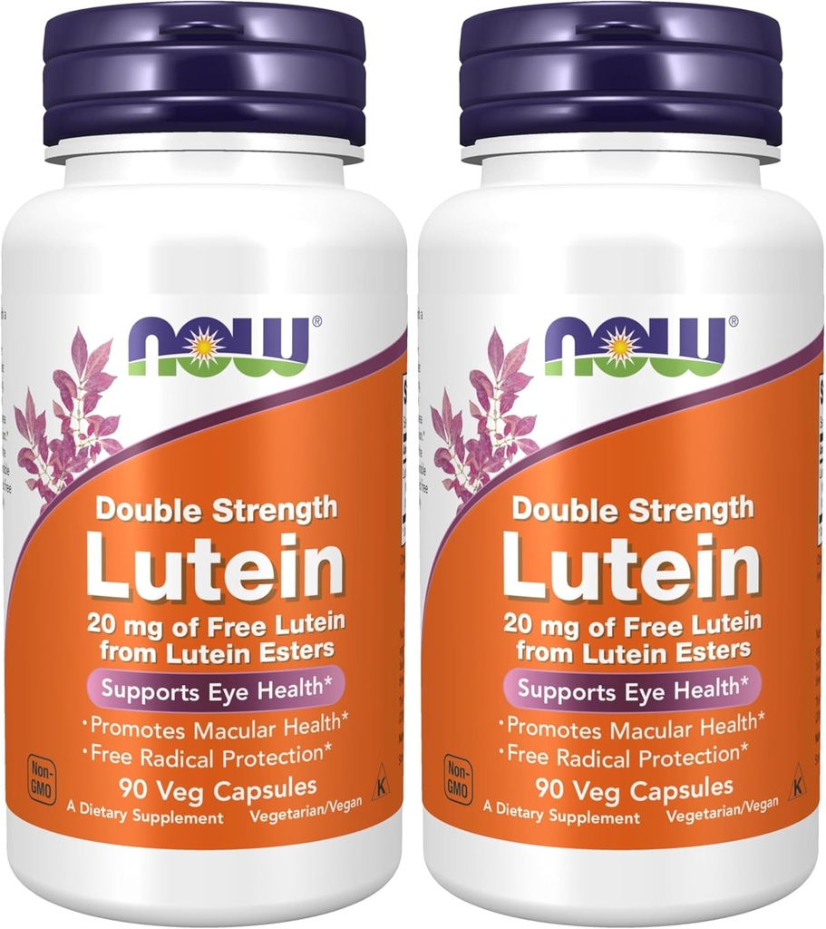 Teraz suplementy, Lutein 20 mg z 20 mg wolnej Luteiny z Esterów Lutein, 90 kapsułki Veg (Opakowanie po 2)
