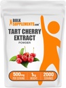 BulkSupplements.com Tart Cherry Extract Powder - Tart Cherry Supplement, Herbal Supplement - Źródło przeciwutleniaczy, Gluten Free, 500mg na jedną porcję, 1 kg (2,2 kg) (opakowanie po 1)