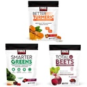 Siła Factor Lepsze Turmeric Joint Supplement Supplement & Inteligentna zieleń Superfood Chews, 60 Soft Chews & Total Beets Soft Chews, 60 Chews