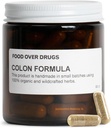 Food Over Drugs Colon Formula - Advanced Colon Cleanse Herbal Blend with Cascara Sagrada, Psyllium Husk, Dandelion Root, Ginger, and Marshmallow - Plant- Based Digestive Supplement Supplement [60 szt]