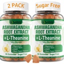 NEVISS Ashwagandha Gummies 2000mg, Feel Refreshed, Plus Proprietary Blend with L-Theanine, 5- HTP, Lemon Balm, Magnez dla uspokojenia, Zzzs & Relaxation Support, 120 Count