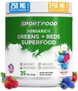 Organiczne Zielone & Czerwone Superfood proszku 124; Mieszany Flavor Berry 124; 25 + Super Owoce i warzywa, Bates, Prebiotyki 124; Energia, Antyoksydant- bogaty, Keto- Przyjazny Smoothie Mix 124; 35 Sługi