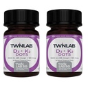 Twinlab Witamina D3 1000 + K2 Kropki - Zdrowie kości i serca - Wsparcie immunologiczne - 25 µg, 60 tabletek (1000 j. m.) (2 opakowania)