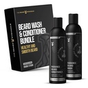 Walka z brodami - Promieniowanie Brody Wash & Conditioner Bundle - Srebrna kolekcja - Pack of 2, Wiking Storm - Nourish, Cleanse, Softens, & Wzmocnienie Brody - Broda Wash and Conditioner dla mężczyzn