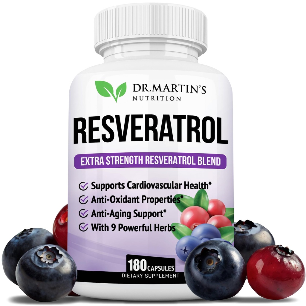 Extra Siła Resveratrol 1568mg - 180 Kapsułki - 3 Miesiące Zaopatrzenia 124; Suplement przeciwutleniający 124; Naturalne Trans- Resveratrol Pigułki Biżuteria 124; dla anty-starzenia, Heart Health, System immunologiczny i funkcji mózgu