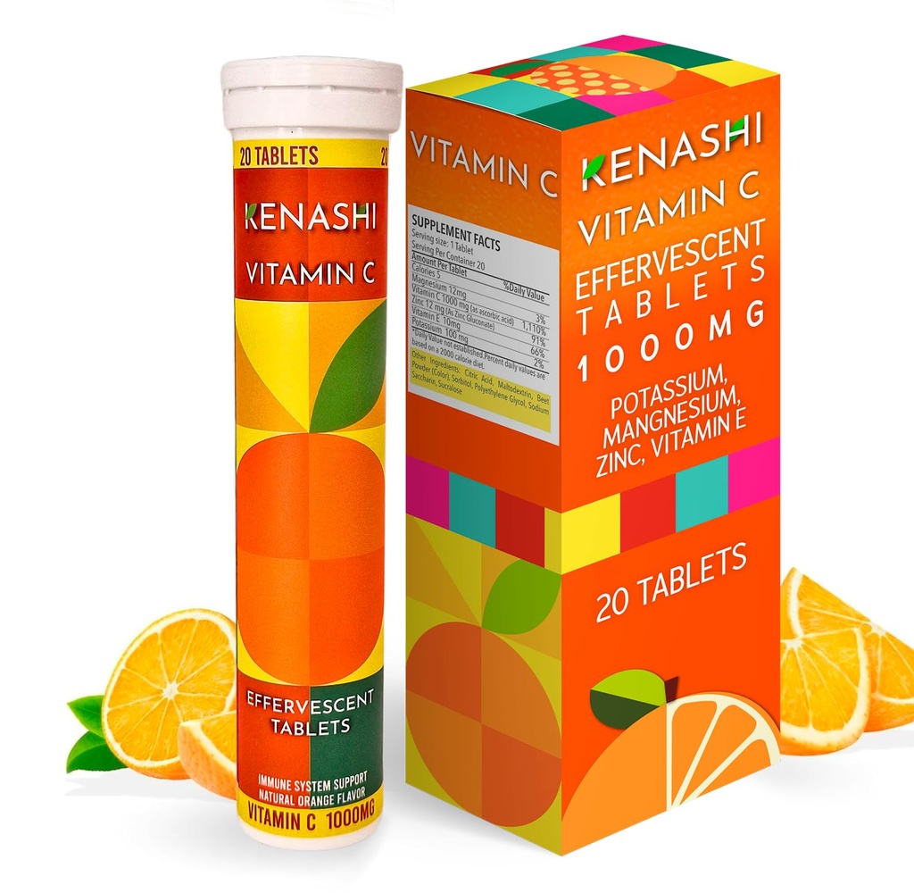 Witamina C 1000mg Tabletki musujące Witamina z cynku Potasu Magnezu E Witamina Witamina C Efervescente para Adulto Cynk i Witamina C 20 Tabletki