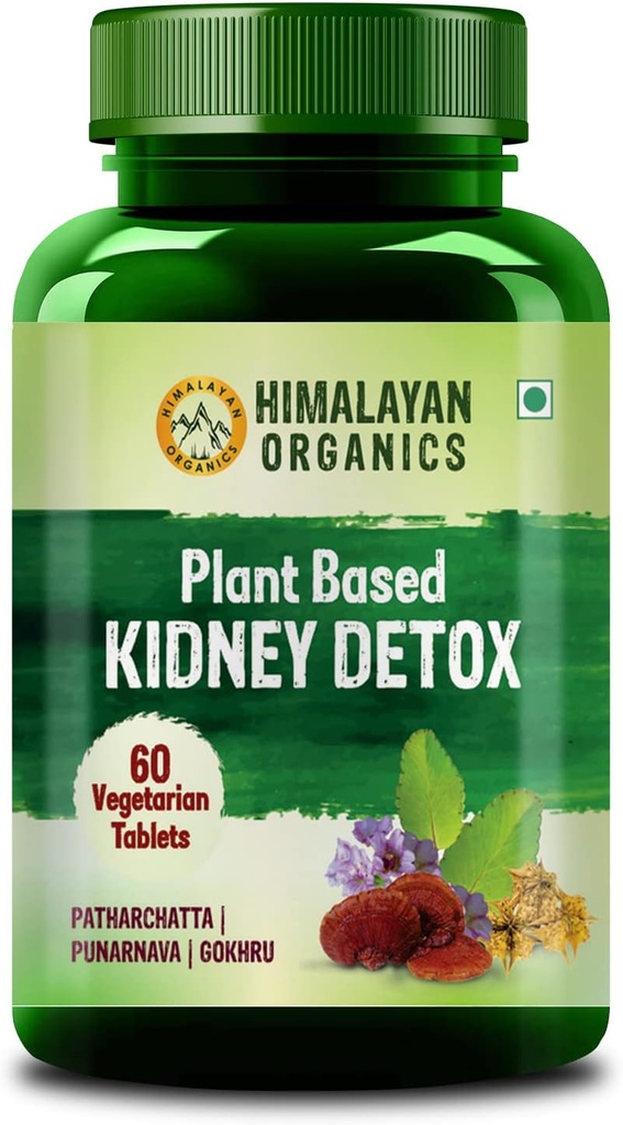 Himalajski Organics Organics Nerki Detox 124; Gokhru Punarnava Detox 124; Varun & Patharchatta Leaf Ekstrakty 124; Natural Diuretic & Disolution 100% Natural Supplement - 60 Tablets