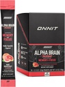 ONNIT Alpha Brain Instant - Ruby Grejpfrut Flavor - Nootropic Brain Booster Memory Supplement - Brain Support for Focus, Energy & Clarity - Alpha GPC Choline, Cats Claw, L- Theanine, Bacopa - 30ct