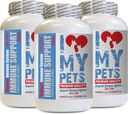 I LOVE MY PETS LLC Immunity Dog Supplement - PET Immune Support - Dogs and Cats - Booster - Healthy - Dog Milk Thistle Liver Supplement - 180 Treats (3 Bottles)