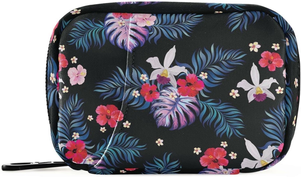 Pigułka Organizator Palm Liści kwiaty Pigułka 7 dzień Pigułka Case Bag Travel Pill Organizer Bag z Zipper przenośny tygodniowy Case Compact Rozmiar dla posiadacza suplementu witaminy