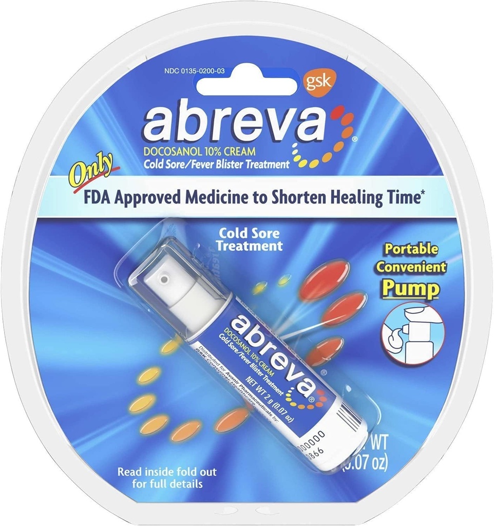 Abreva Cold Sore Med Rozmiar .07 Abreva Cold Sore Treatment Cream