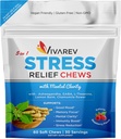 Stres Relief Ashwagandha Gummies - Skomponowane z Ashwagandha, GABA, L Theanine, balsam cytrynowy i kwiat rumianku jako suplement Stress Relief i Focus - Naturalny aromat malinowy, Opakowanie 60