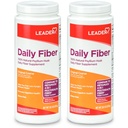 Leadera Pyllium proszek Husk Suplement 4- in-1 Fiber dla zdrowia trawiennego, Roślina Na podstawie 100% Natural Psyllium Husk Codzienne Fiber, Gluten Free, Non-GMO, Porównaj z Metamucil 20.3 OZ (Opakowanie 2)