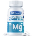Czwartorzędowy suplement magnezu, 400 mg chelatu Glicynian magnezu, L- treonian, Cytrynian i jabłczan 124; Max Absorpcja Kompleks w / Witamina D3 & B6, dla Nerwy mięśniowe serca snu, Non- GMO, 60 Czapki wegańskie