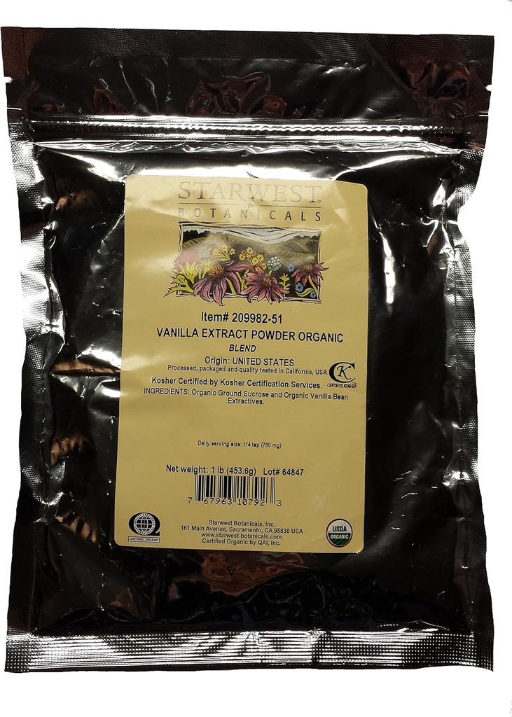 Proszek do ekstrakcji Vanilla organiczna - 1 funt