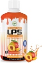 Nutritional Designs LPS Liquid Collagen & suplement białka serwatki, Sugar-Free, Napoje niezawierające GMO, Promotes Healthy Skin & Hair for Men & Women. (Opieka krytyczna) Peach Mango