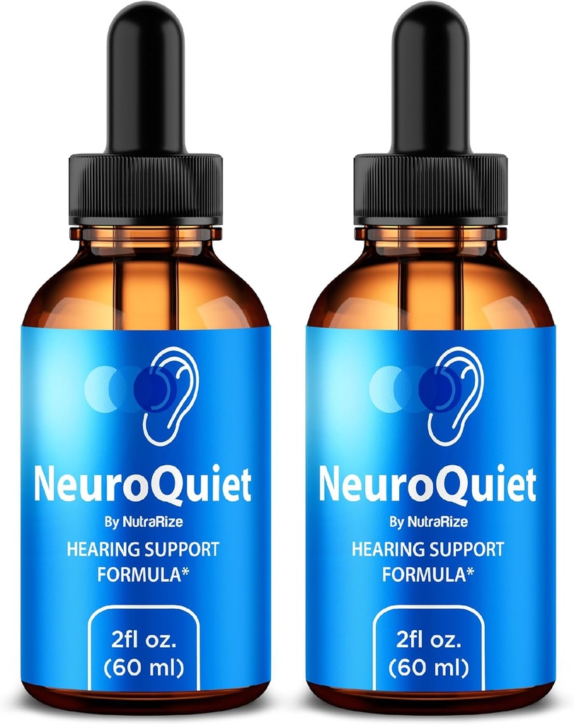 NutraRize (2 Pack NeuroQuiet Drops - Oficjalna Formuła Wsparcia Słuchu z naturalnych, Czyste składniki pomóc utrzymać Wellness ucha, Premium Gotas Review (60 Sług)
