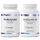 Tesseract Medical Research Optimal Gut & Tissue Bundle, Butyric Acid Complex żołądkowo-jelitowy i Curcumin Metabolite Joint Relief Supplement