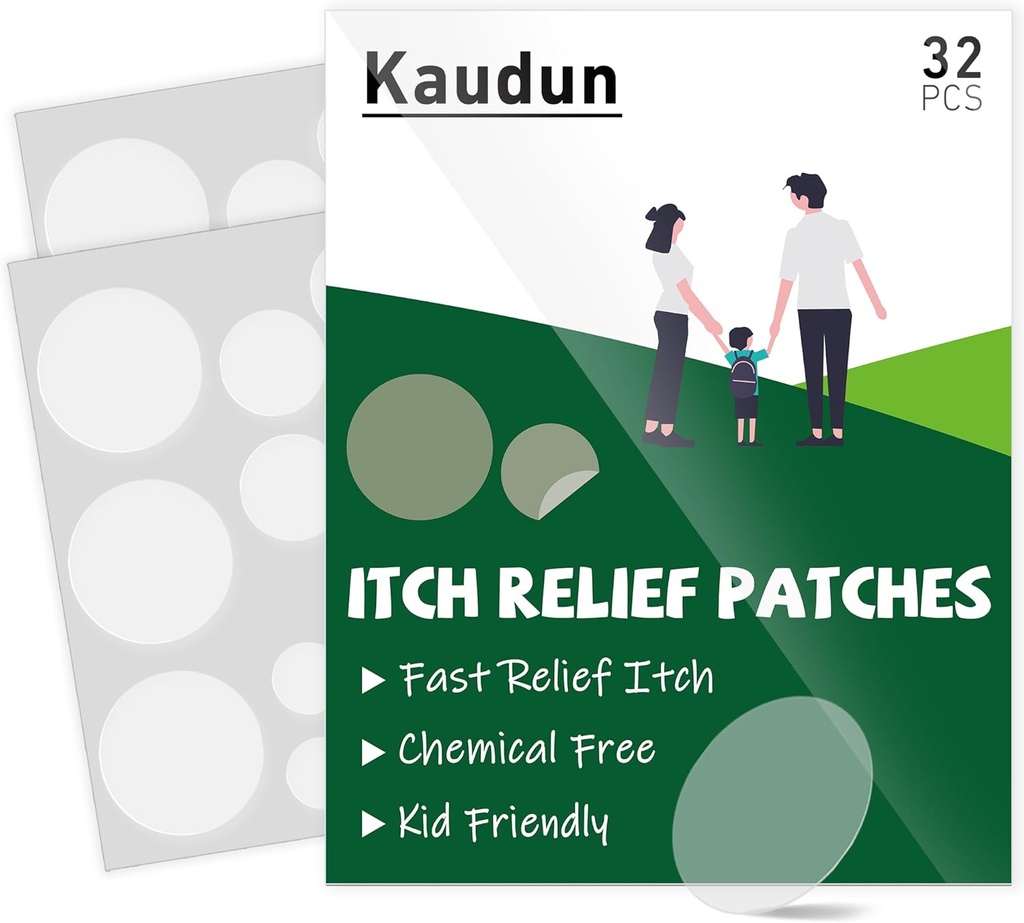 Itch Relief Patches, 32PCS 3 Rozmiary Naklejki naturalne Bite Relief