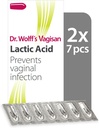 Vagisan Dr Wolff 's Lactic Acid Pessary, Daily Vaginal Health & Intimate Higiene, Zapobiega zakażeniu, 2X7pcs