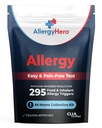 AlergyHero Kompleksowy zestaw testów na żywność i alergię na środowisko z 295 Triggers dla dorosłych i dzieci - Easy and Pain- Free at-Home Użyj Alergy Test Kit z dokładnymi wynikami