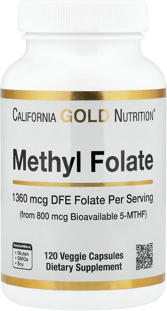 Jezioro Avenue Metyl Folate, 800 µg, 120 kapsułki wegetariańskie, Żywienie