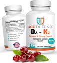 Witamina D3 2000 j.m. z K2- 90 Tabletki do rozgryzania i żucia z Cherry Flavoring- Natural Energy Booster- Wspiera witalność, zdrowie immunologiczne, i Ogólnie Wellness- Witamina D3 z Witaminą K2 dla mężczyzn i kobiet