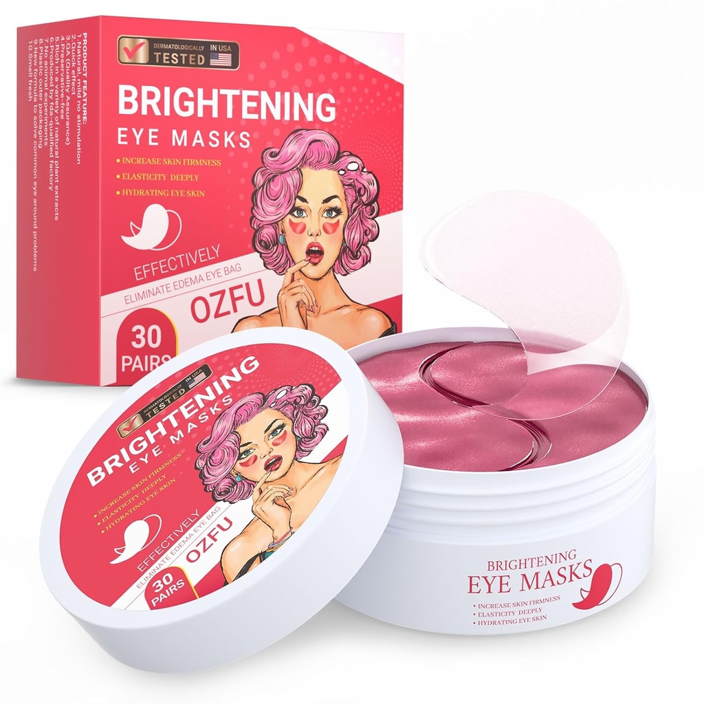Pod Eye Patches (30 Pary), Eye Mask dla puffy Oczy, Ciemne koła, Torby i zmarszczki z Collagen, Zmniejsza ciśnienie i zmniejsza zmarszczki