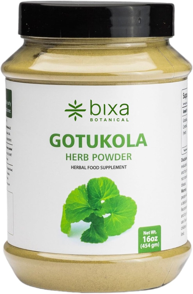 Bixa BOTANICAL Gotu Kola (Centella Asiatica) 124; Ayurvedic Natural Herbal Supplement Pure Authentic Premium Quality Quality Quality 124; Poprawa ogólnego stanu zdrowia (16 unce (opakowanie po 1)