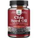 Chia Seed Oil Extract Kapsułki - roślin Omega 3 6 9 Suplement i codziennie Fiber Kapsułki dla dorosłych Wsparcie pokarmowe i immunologiczne i Heart Health - Omega 3 Acidy tłuszczowe Suplement dla mężczyzn i kobiet