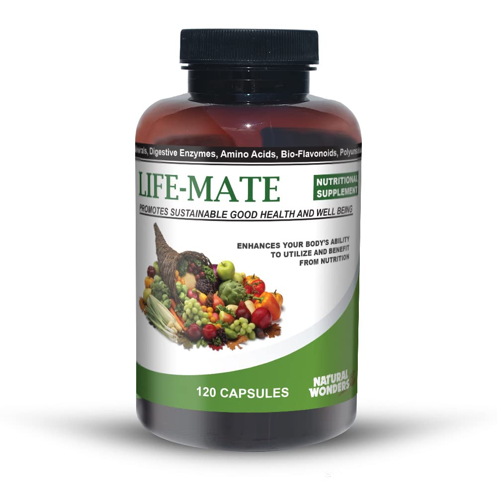 Natural Wonders Life Mate - Multivitamin Supplement Amend124; Prenatal Multi- Vitamin dla kobiet z odżywczym i immunologicznym wsparcia 124; Suplementy energetyczne dla mężczyzn i kobiet (120 Kapsułki)