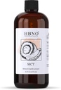HBNO California Butelka Mct Oil 16 fl oz (475ml) Rozmiar wartości - Natural Mct Oil, Cold Pressed - Perfect Carrier for Massage, Aromatherapy - Idealny dla twarzy, ciała, warg, i włosów