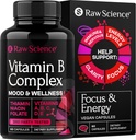 Witamina B Kapsułki złożone - B Witaminy: B1 B2 B3 B5 B6 B7 B9 B12, Biotin, Kwas foliowy, Witamina C dla energii i suplement immunologiczny, Super B- Complex dla kobiet i mężczyzn układu nerwowego, 60 Kapsułki