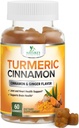 Kurkumina Kurkumina Suplement Gummie - 95% Kurkuminoidy z Ginger Turmeric, Czarny pieprz dla najlepszej absorpcji, Wegańskie wsparcie, Non-GMO, Gluten Free, Smaczne Cynamon Flavor - 60 Gummies