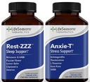 LifeSeasons Anxie- T z Rest- ZZZ - Wspiera nastrojową i mentalną koncentrację - Feel Calm and Relaxed - Eases Tension & Nervesness - Ashwagandha, Kava Kava, GABA & L- Theanine - 240 kapsułki