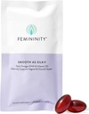Feminity Gładkie jak jedwab + 30- Day Refill dla suchości pochwy (60 Softgels) - Mieszanka oleju Buckthorn Sea, Witamina D3 i Plant Omega-3 DHA