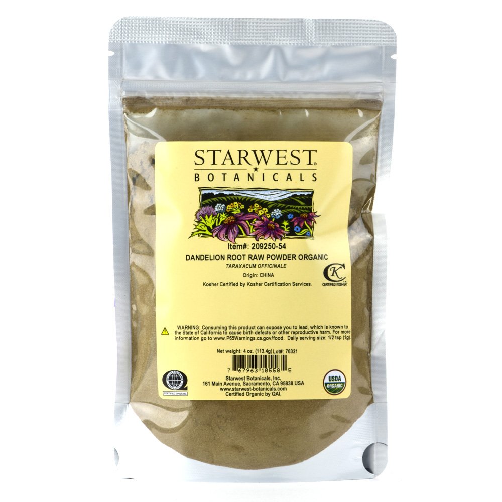 Proszek korzeniowy Starwest Botanicals Organic Dandelion, 4 uncje