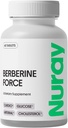 Nuray Berberine Force - wspiera zdrowie kognitywne, zdrowie żołądka i jelit, zdrowie układu sercowo- naczyniowego i pomaga utrzymać zdrowie metaboliczne - z folianem, R- Alpha Kwas Lipoiczny - 60 Count - 500mg